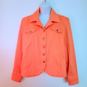 NWT🎁FREE GIFT INCLUDED 🎁 Women Buttoned  Jacket Cotton Denim Stretch